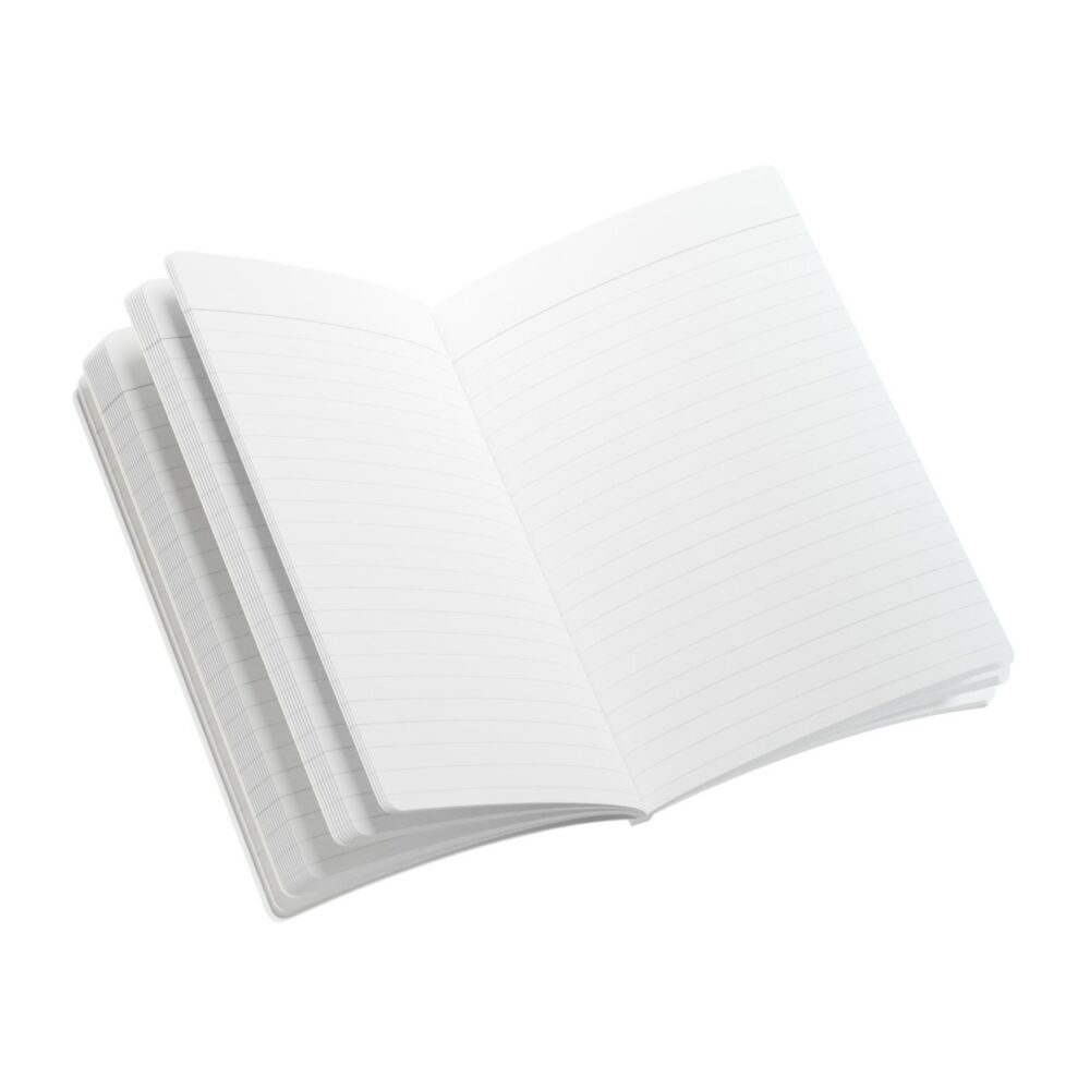 Image of blank pages of Write yourself free TMI Project notebook