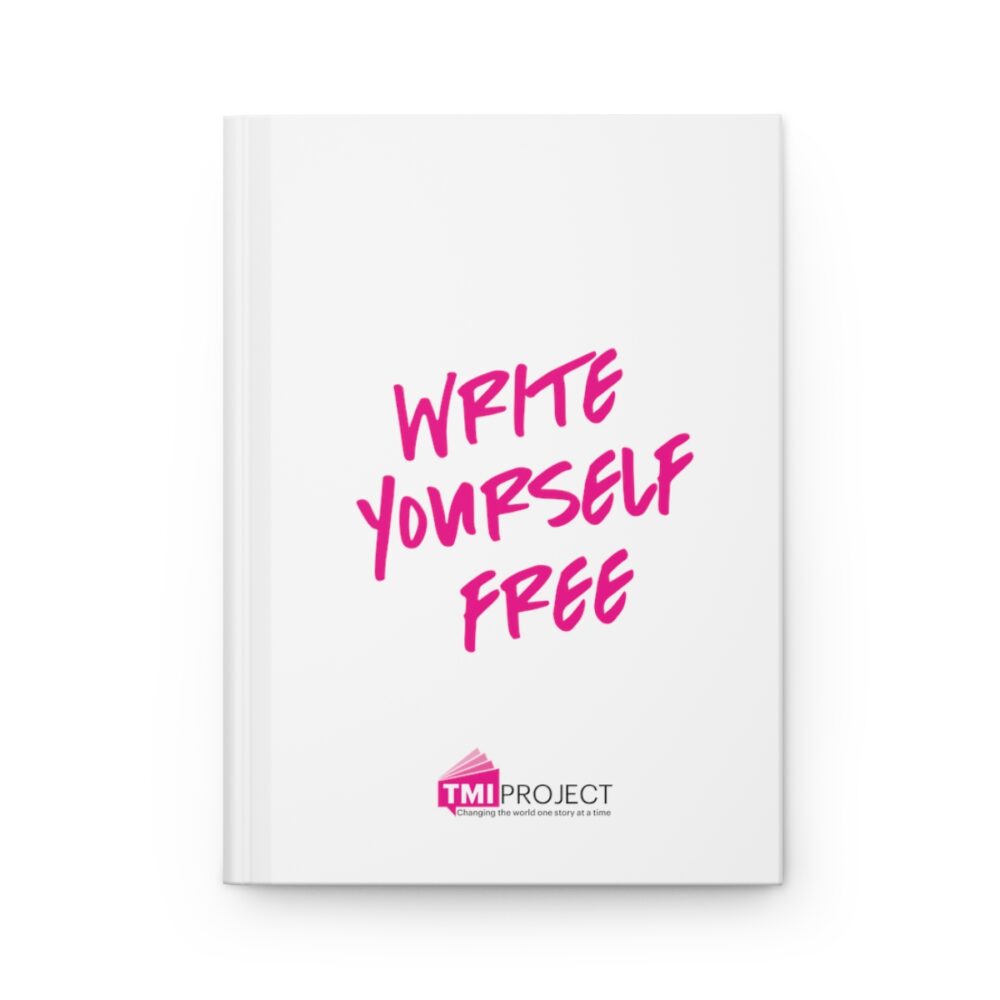 Image of write yourself free TMI Project notebook flat